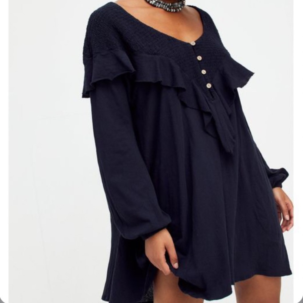 Free People Navy Mini Dress